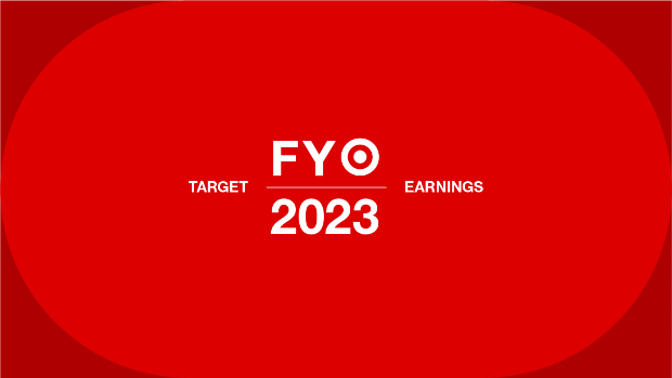 A graphic that reads "Target FY 2023 Earnings."